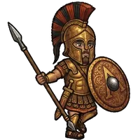Animated hoplite walk cycle from Byzantile